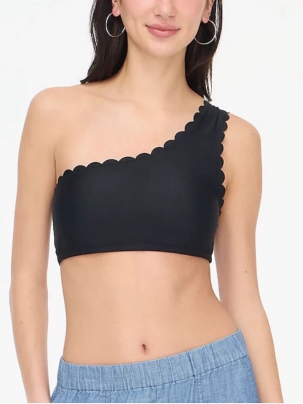 J Crew Swim M Bikini Top Black